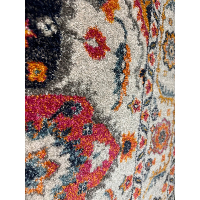Nova NV24 Persian Traditional Medallion Border Durable Easy-Care Polypropylene Short Pile White/Multicolour Rug-Asiatic Carpets-Rug Love - The Most Loved Rug Store
