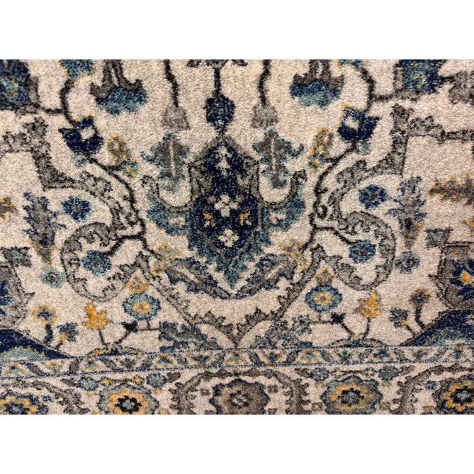 Nova NV25 Persian Traditional Medallion Border Durable Easy-Care Polypropylene Short Pile Blue/Cream/Yellow Rug-Asiatic Carpets-Rug Love - The Most Loved Rug Store