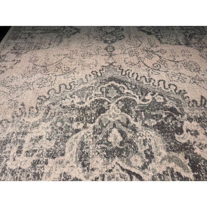 Nova NV26 Medallion Traditional Border Durable Easy-Care Polypropylene Short Pile Ivory/Grey Rug-Asiatic Carpets-Rug Love - The Most Loved Rug Store