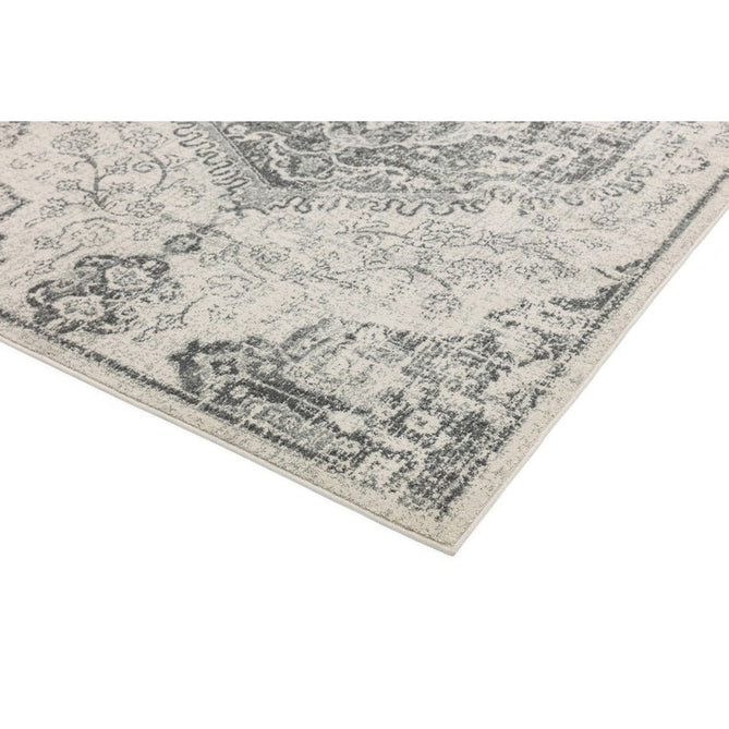 Nova NV26 Medallion Traditional Border Durable Easy-Care Polypropylene Short Pile Ivory/Grey Rug-Asiatic Carpets-Rug Love - The Most Loved Rug Store