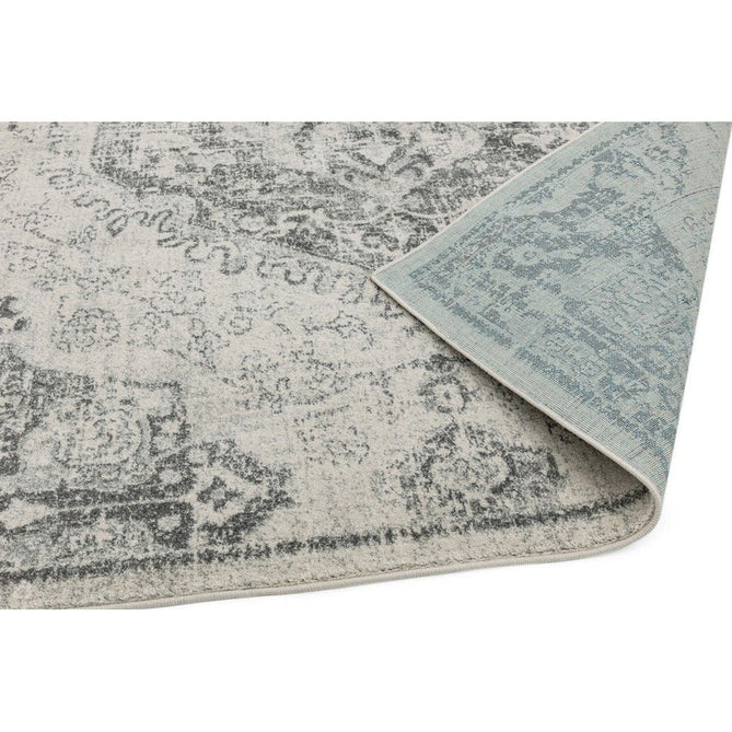 Nova NV26 Medallion Traditional Border Durable Easy-Care Polypropylene Short Pile Ivory/Grey Rug-Asiatic Carpets-Rug Love - The Most Loved Rug Store