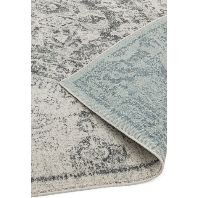 Nova NV26 Medallion Traditional Border Durable Easy-Care Polypropylene Short Pile Ivory/Grey Rug-Asiatic Carpets-Rug Love - The Most Loved Rug Store