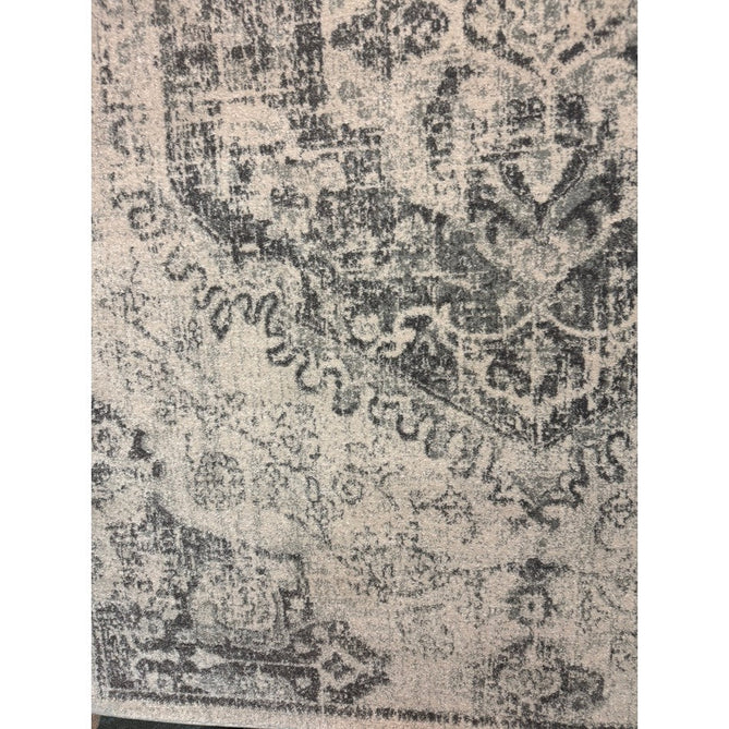 Nova NV26 Medallion Traditional Border Durable Easy-Care Polypropylene Short Pile Ivory/Grey Rug-Asiatic Carpets-Rug Love - The Most Loved Rug Store