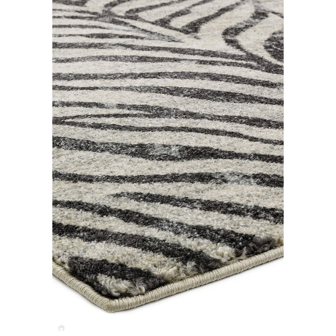 Nova NV27 Zebra Modern Abstract Durable Easy-Care Polypropylene Short Pile Ivory/Grey/Black Rug-Asiatic Carpets-Rug Love - The Most Loved Rug Store