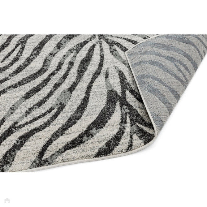 Nova NV27 Zebra Modern Abstract Durable Easy-Care Polypropylene Short Pile Ivory/Grey/Black Rug-Asiatic Carpets-Rug Love - The Most Loved Rug Store