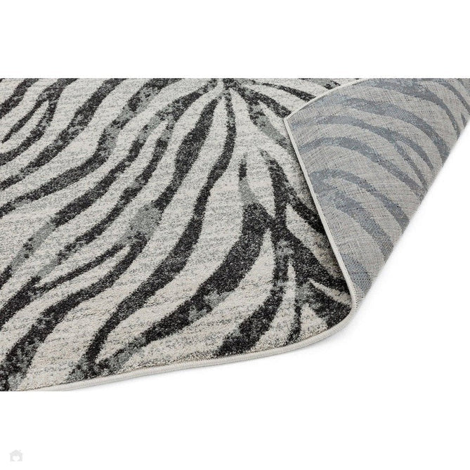 Nova NV27 Zebra Modern Abstract Durable Easy-Care Polypropylene Short Pile Ivory/Grey/Black Rug-Asiatic Carpets-Rug Love - The Most Loved Rug Store