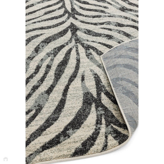 Nova NV27 Zebra Modern Abstract Durable Easy-Care Polypropylene Short Pile Ivory/Grey/Black Rug-Asiatic Carpets-Rug Love - The Most Loved Rug Store