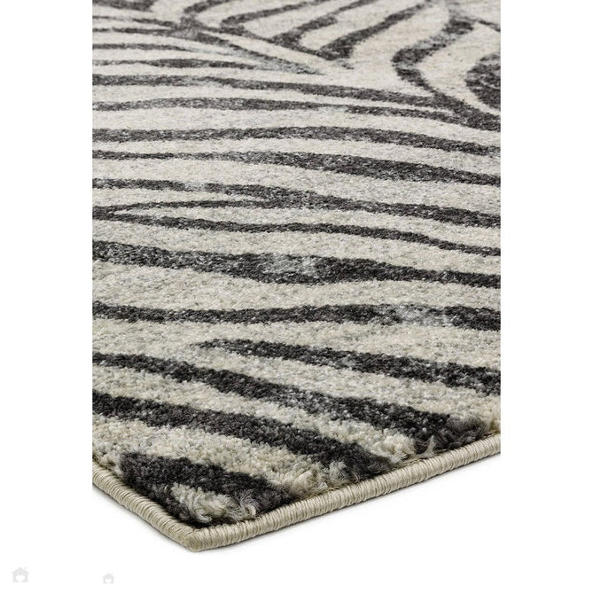 Nova NV27 Zebra Modern Abstract Durable Easy-Care Polypropylene Short Pile Ivory/Grey/Black Rug-Asiatic Carpets-Rug Love - The Most Loved Rug Store