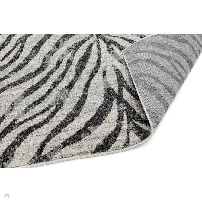 Nova NV27 Zebra Modern Abstract Durable Easy-Care Polypropylene Short Pile Ivory/Grey/Black Rug-Asiatic Carpets-Rug Love - The Most Loved Rug Store