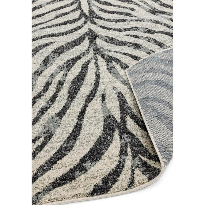 Nova NV27 Zebra Modern Abstract Durable Easy-Care Polypropylene Short Pile Ivory/Grey/Black Rug-Asiatic Carpets-Rug Love - The Most Loved Rug Store