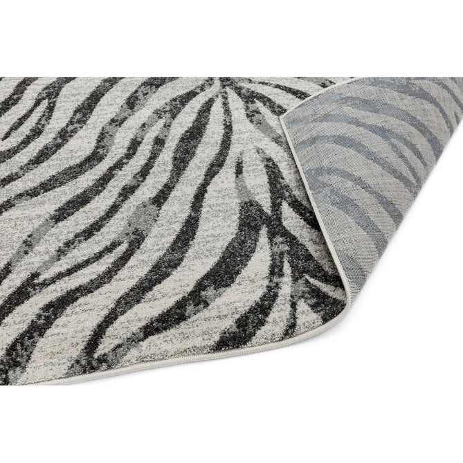 Nova NV27 Zebra Modern Abstract Durable Easy-Care Polypropylene Short Pile Ivory/Grey/Black Rug-Asiatic Carpets-Rug Love - The Most Loved Rug Store
