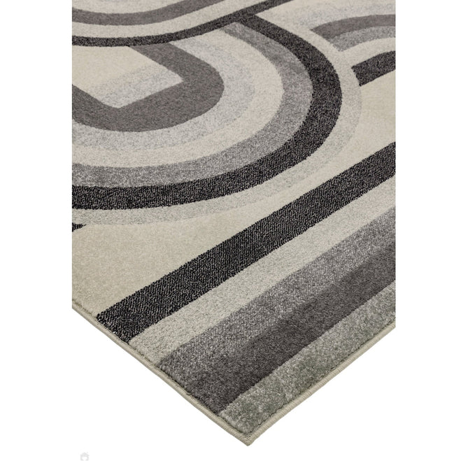 Nova NV29 Retro Modern Abstract Durable Easy-Care Polypropylene Short Pile Grey Rug-Asiatic Carpets-Rug Love - The Most Loved Rug Store