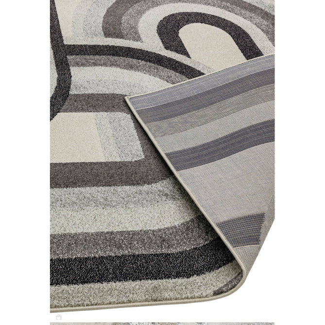 Nova NV29 Retro Modern Abstract Durable Easy-Care Polypropylene Short Pile Grey Rug-Asiatic Carpets-Rug Love - The Most Loved Rug Store