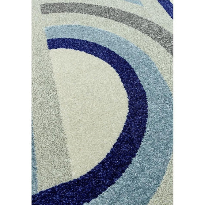 Nova NV30 Retro Modern Abstract Durable Easy-Care Polypropylene Short Pile Blue Rug-Asiatic Carpets-Rug Love - The Most Loved Rug Store