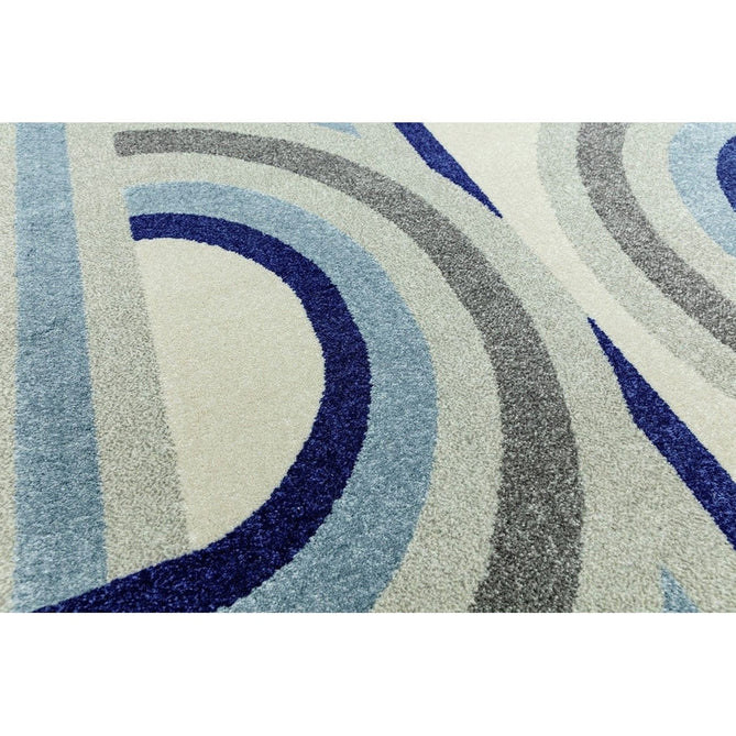 Nova NV30 Retro Modern Abstract Durable Easy-Care Polypropylene Short Pile Blue Rug-Asiatic Carpets-Rug Love - The Most Loved Rug Store
