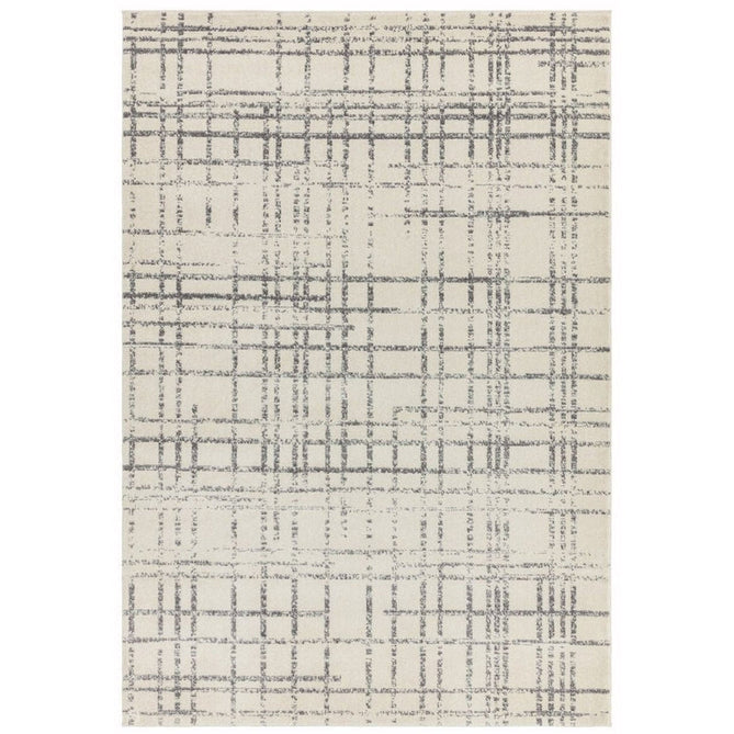 Nova NV31 Grid Modern Abstract Durable Easy-Care Polypropylene Short Pile Grey Rug-Asiatic Carpets-Rug Love - The Most Loved Rug Store