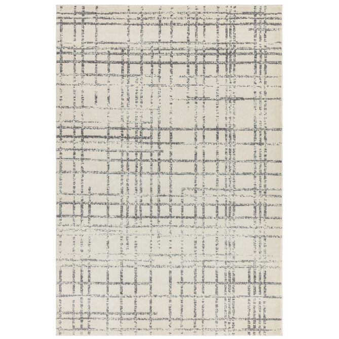 Nova NV31 Grid Modern Abstract Durable Easy-Care Polypropylene Short Pile Grey Rug-Asiatic Carpets-Rug Love - The Most Loved Rug Store