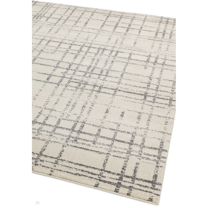 Nova NV31 Grid Modern Abstract Durable Easy-Care Polypropylene Short Pile Grey Rug-Asiatic Carpets-Rug Love - The Most Loved Rug Store