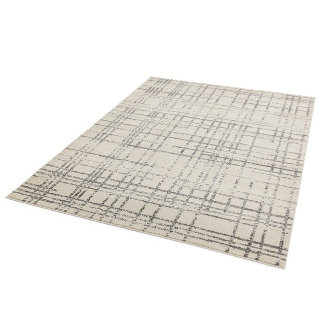 Nova NV31 Grid Modern Abstract Durable Easy-Care Polypropylene Short Pile Grey Rug-Asiatic Carpets-Rug Love - The Most Loved Rug Store