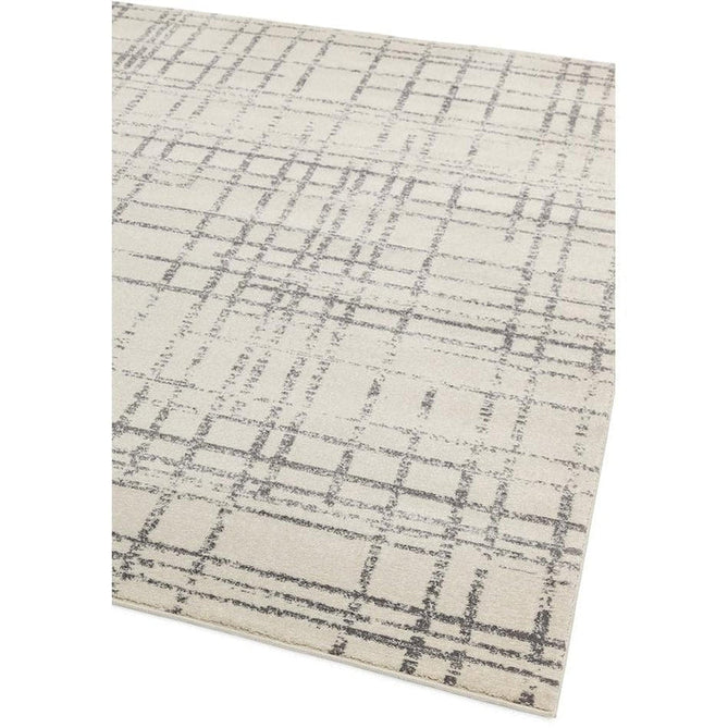 Nova NV31 Grid Modern Abstract Durable Easy-Care Polypropylene Short Pile Grey Rug-Asiatic Carpets-Rug Love - The Most Loved Rug Store