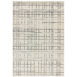 Nova NV31 Grid Modern Abstract Durable Short Pile Grey Rug