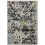 Nova NV32 Abstract Modern Abstract Durable Easy-Care Polypropylene Short Pile Blue Rug
