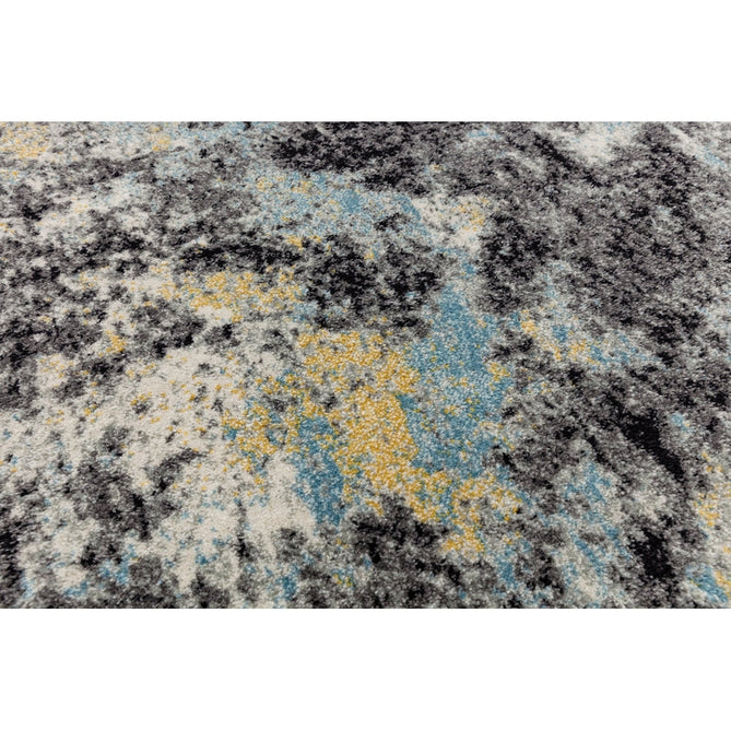 Nova NV32 Abstract Modern Abstract Durable Easy-Care Polypropylene Short Pile Charcoal/Blue/Yellow/Neutral Rug-Asiatic Carpets-Rug Love - The Most Loved Rug Store