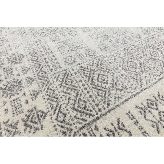 Nova NV33 Tribal Modern Abstract Durable Easy-Care Polypropylene Short Pile Grey Rug-Asiatic Carpets-Rug Love - The Most Loved Rug Store