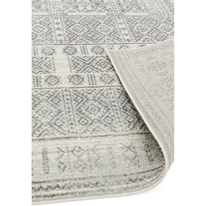 Nova NV33 Tribal Modern Abstract Durable Easy-Care Polypropylene Short Pile Pale Grey/Charcoal Grey/Ivory/Stone Rug-Asiatic Carpets-Rug Love - The Most Loved Rug Store