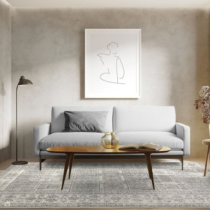 Nova NV33 Tribal Modern Abstract Durable Easy-Care Polypropylene Short Pile Pale Grey/Charcoal Grey/Ivory/Stone Rug-Asiatic Carpets-Rug Love - The Most Loved Rug Store