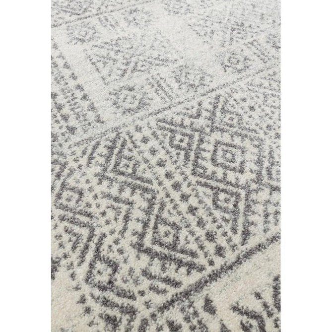 Nova NV33 Tribal Modern Abstract Durable Easy-Care Polypropylene Short Pile Pale Grey/Charcoal Grey/Ivory/Stone Rug-Asiatic Carpets-Rug Love - The Most Loved Rug Store