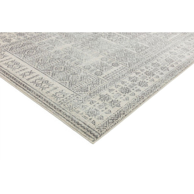 Nova NV33 Tribal Modern Abstract Durable Easy-Care Polypropylene Short Pile Pale Grey/Charcoal Grey/Ivory/Stone Rug-Asiatic Carpets-Rug Love - The Most Loved Rug Store