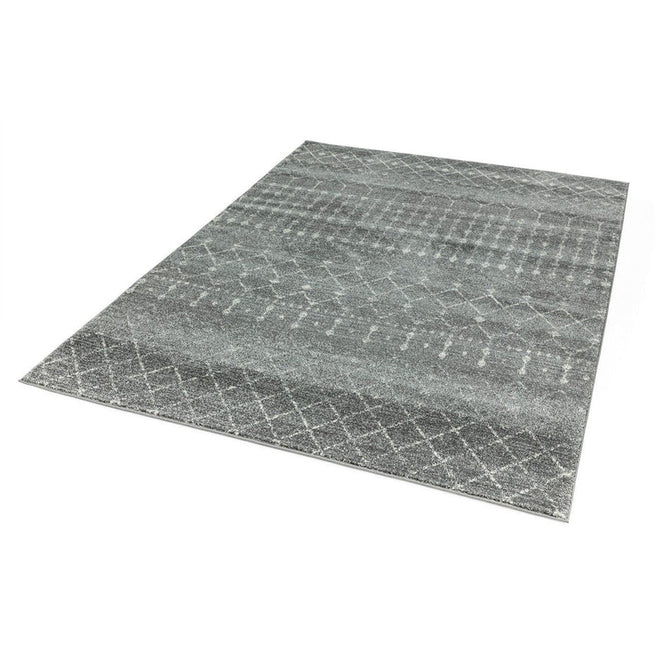 Nova NV34 Nomadic Modern Tribal Durable Easy-Care Polypropylene Short Pile Grey Rug-Asiatic Carpets-Rug Love - The Most Loved Rug Store