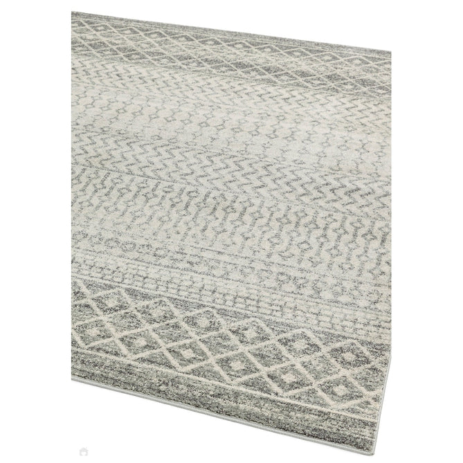 Nova NV35 Aztec Modern Tribal Durable Easy-Care Polypropylene Short Pile Grey Rug-Asiatic Carpets-Rug Love - The Most Loved Rug Store