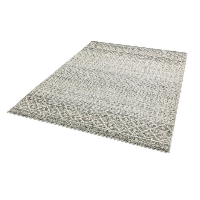 Nova NV35 Aztec Modern Tribal Durable Easy-Care Polypropylene Short Pile Grey Rug-Asiatic Carpets-Rug Love - The Most Loved Rug Store