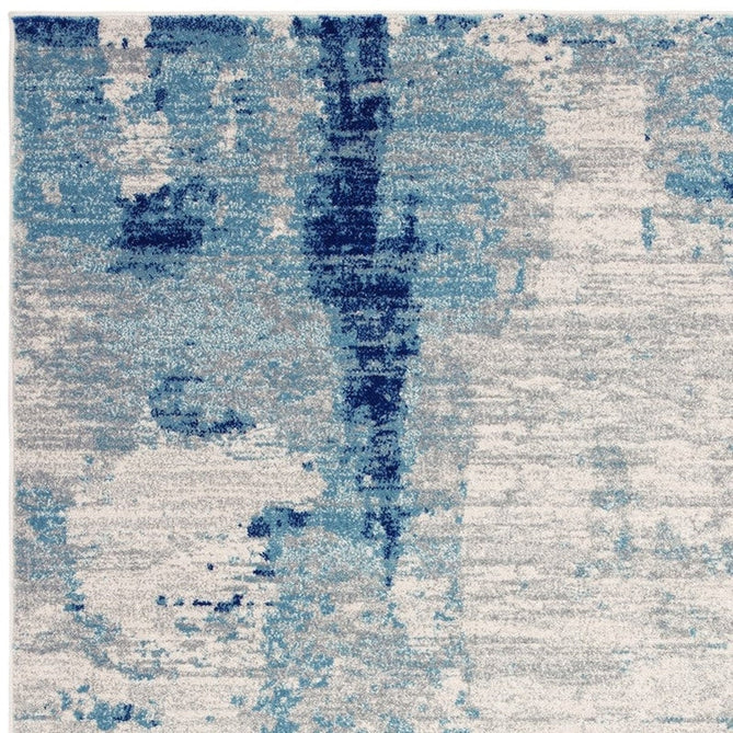 Nova NV36 Mirage Modern Abstract Durable Easy-Care Polypropylene Short Pile Blue/Grey Rug-Asiatic Carpets-Rug Love - The Most Loved Rug Store