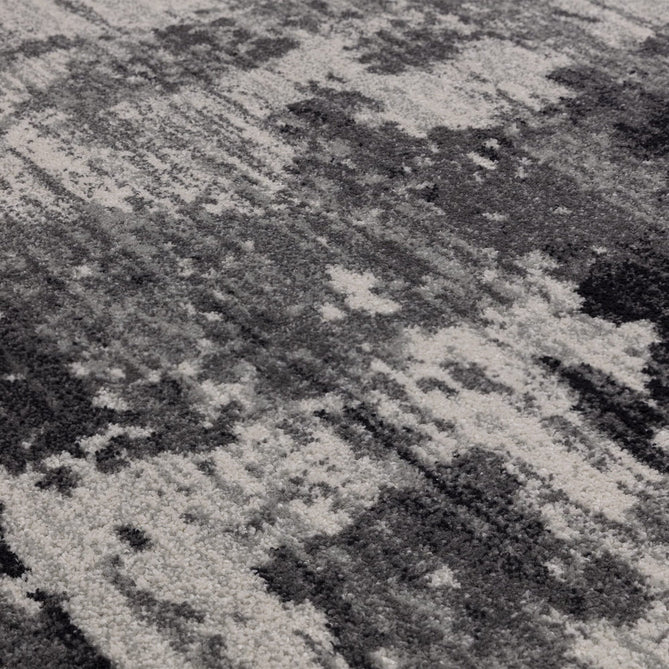 Nova NV37 Mirage Modern Abstract Durable Easy-Care Polypropylene Short Pile Charcoal Grey/Black Rug-Asiatic Carpets-Rug Love - The Most Loved Rug Store