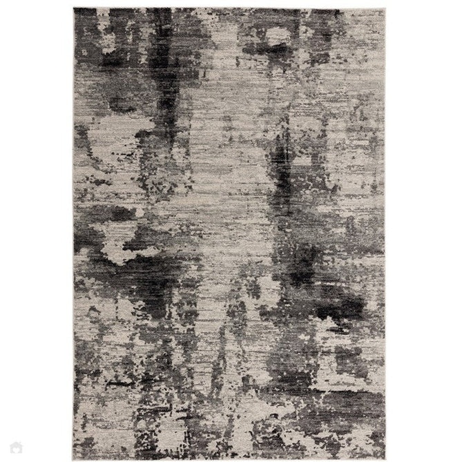 Nova NV37 Mirage Modern Abstract Durable Easy-Care Polypropylene Short Pile Charcoal Grey/Black Rug-Asiatic Carpets-Rug Love - The Most Loved Rug Store