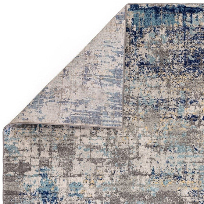 Nova NV40 Illusion Modern Abstract Durable Easy-Care Polypropylene Short Pile Blue/Grey/Yellow Rug-Asiatic Carpets-Rug Love - The Most Loved Rug Store