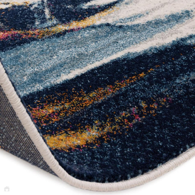 Nova Vista NV42 Modern Abstract Durable Easy-Care Polypropylene Short Pile Ivory/Blue/Orange/YellowMultcolour Rug-Asiatic Carpets-Rug Love - The Most Loved Rug Store