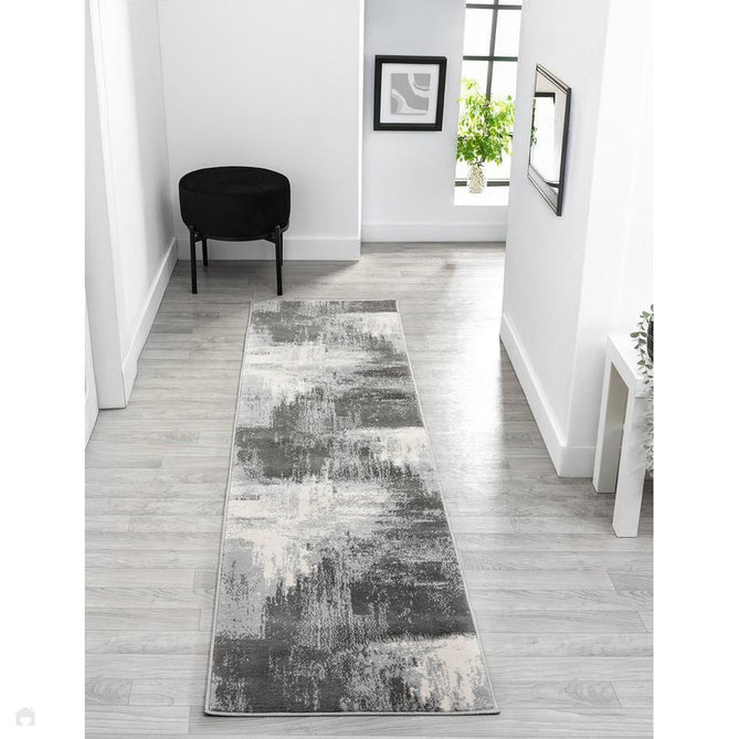Obsidian Craft OBS33 Dark Charcoal Grey/Mid Grey/Light Silver/Ivory/Taupe Rug-Desire Rugs-Rug Love - The Most Loved Rug Store