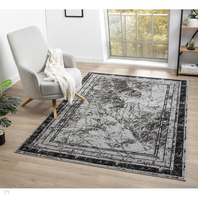Obsidian Frame OBS36 Light Grey/Black/Mid Grey/Silver/Off White Rug-Desire Rugs-Rug Love - The Most Loved Rug Store