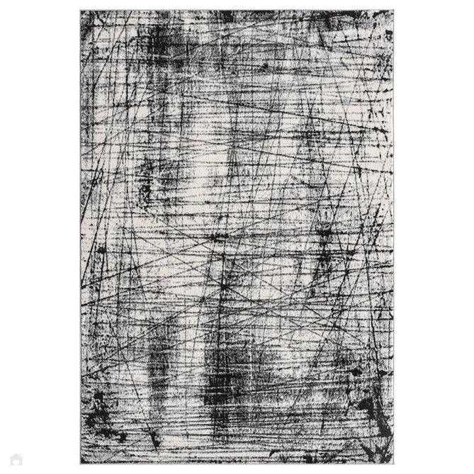 Obsidian Oblique OBS34 Ivory/Charcoal/Light Grey/Black Rug-Desire Rugs-Rug Love - The Most Loved Rug Store
