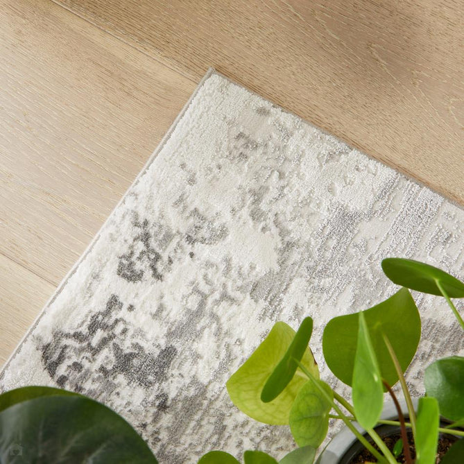 Olivia OLI105 Modern Abstract Distressed Shimmer Soft-Touch Textured Low-Profile Short Pile Polyester Grey Rug-Concept Looms-Rug Love - The Most Loved Rug Store