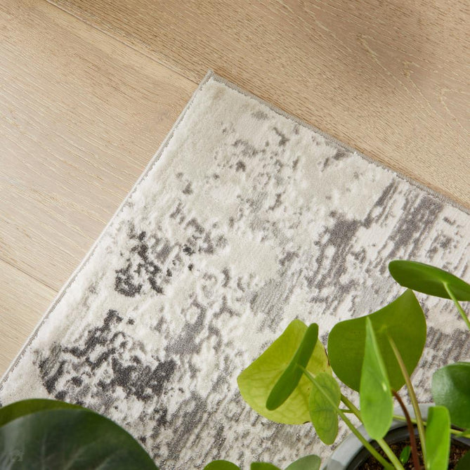 Olivia OLI105 Modern Abstract Distressed Shimmer Soft-Touch Textured Low-Profile Short Pile Polyester Grey Rug-Concept Looms-Rug Love - The Most Loved Rug Store