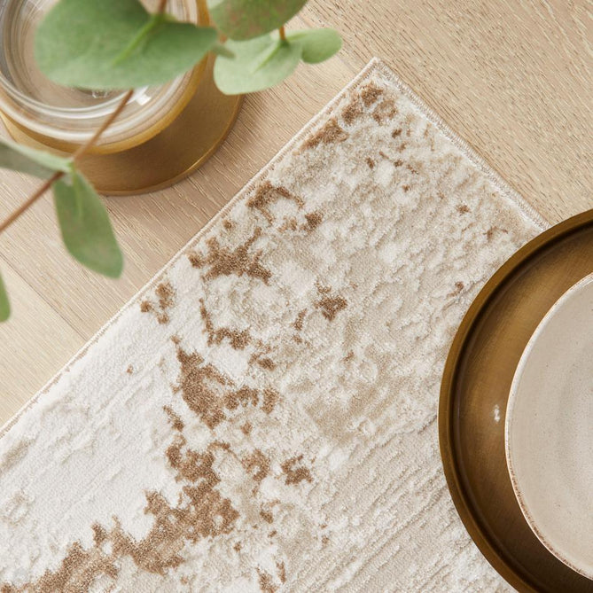 Olivia OLI106 Modern Abstract Distressed Shimmer Soft-Touch Textured Low-Profile Short Pile Polyester Beige Rug-Concept Looms-Rug Love - The Most Loved Rug Store