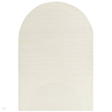 Olsen Dome Modern Plain Abstract Hand Carved Hi-Low Textured Wool Cream Rug
