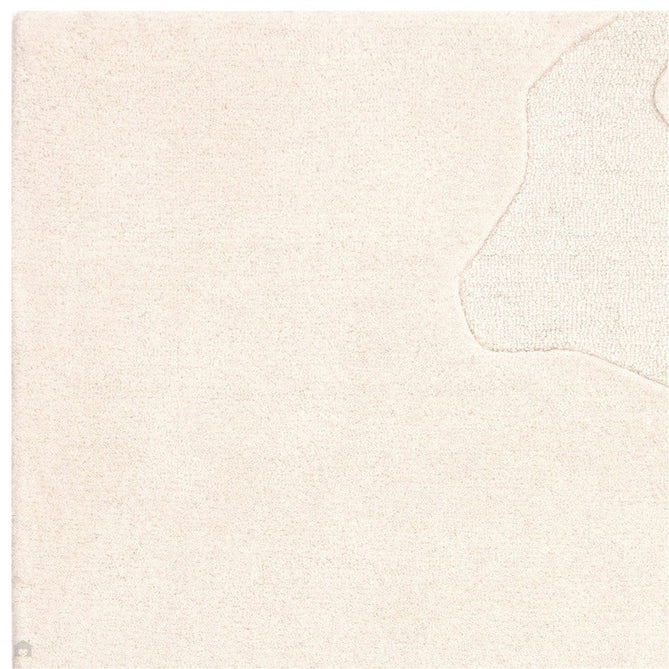 Olsen Glide Modern Plain Abstract Hand Carved Hi-Low Textured Wool Cream Rug-Asiatic Carpets-Rug Love - The Most Loved Rug Store
