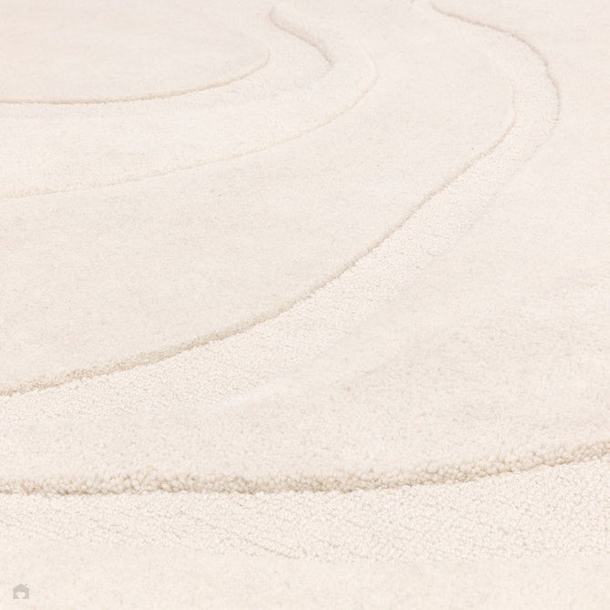 Olsen Glide Modern Plain Abstract Hand Carved Hi-Low Textured Wool Cream Rug-Asiatic Carpets-Rug Love - The Most Loved Rug Store