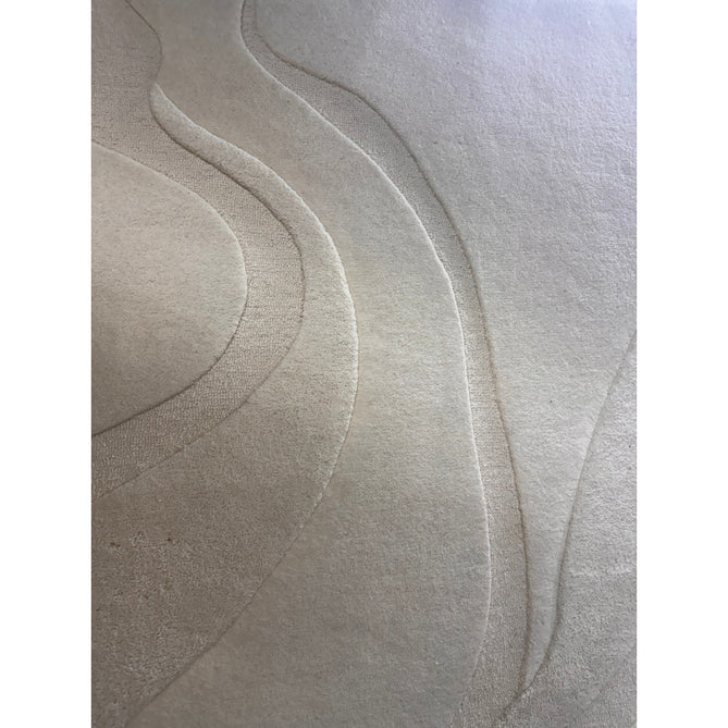 Olsen Glide Modern Plain Abstract Hand Carved Hi-Low Textured Wool Cream Rug-Asiatic Carpets-Rug Love - The Most Loved Rug Store